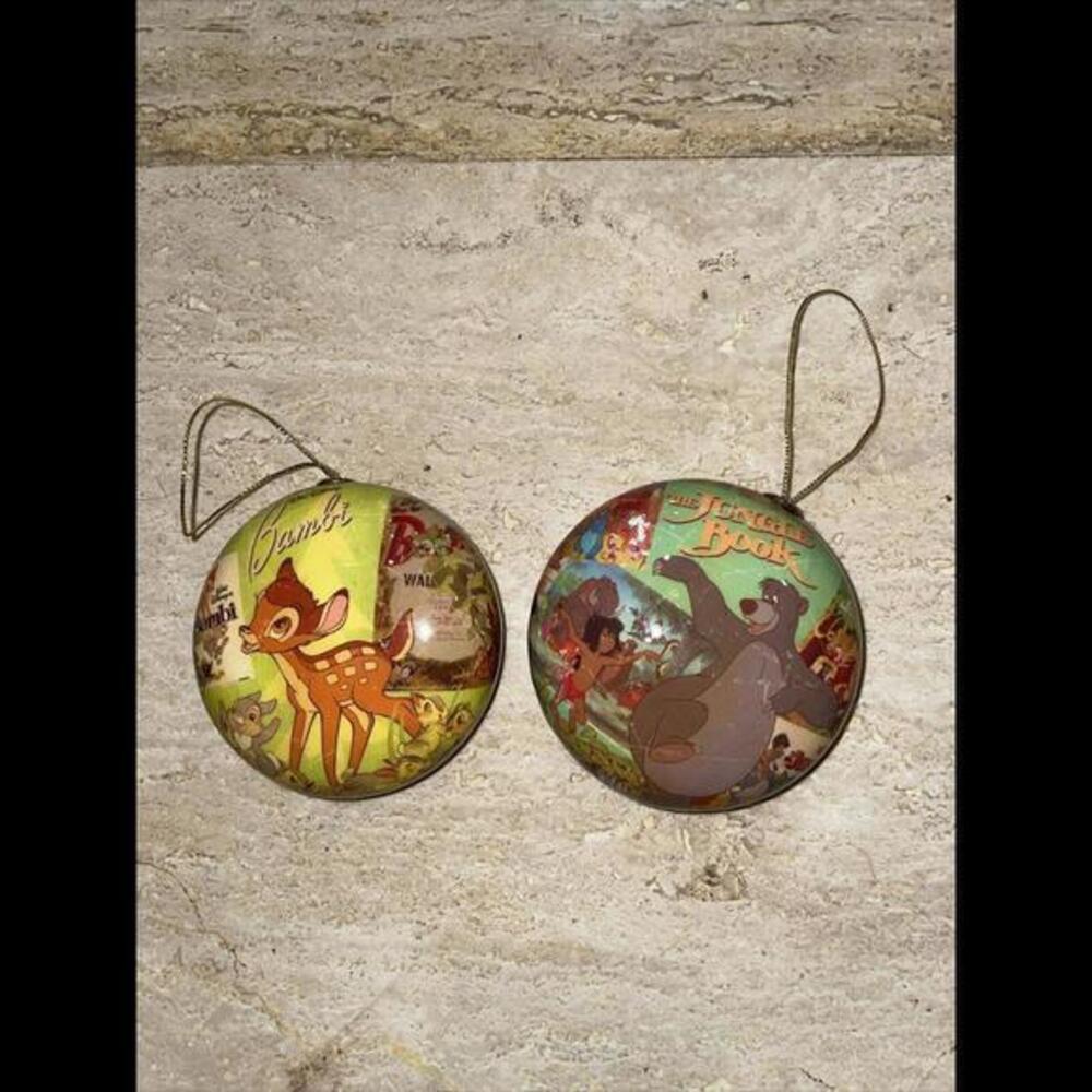 Walt Disney Christmas ornaments vintage Bambi‎ & Jungle Book